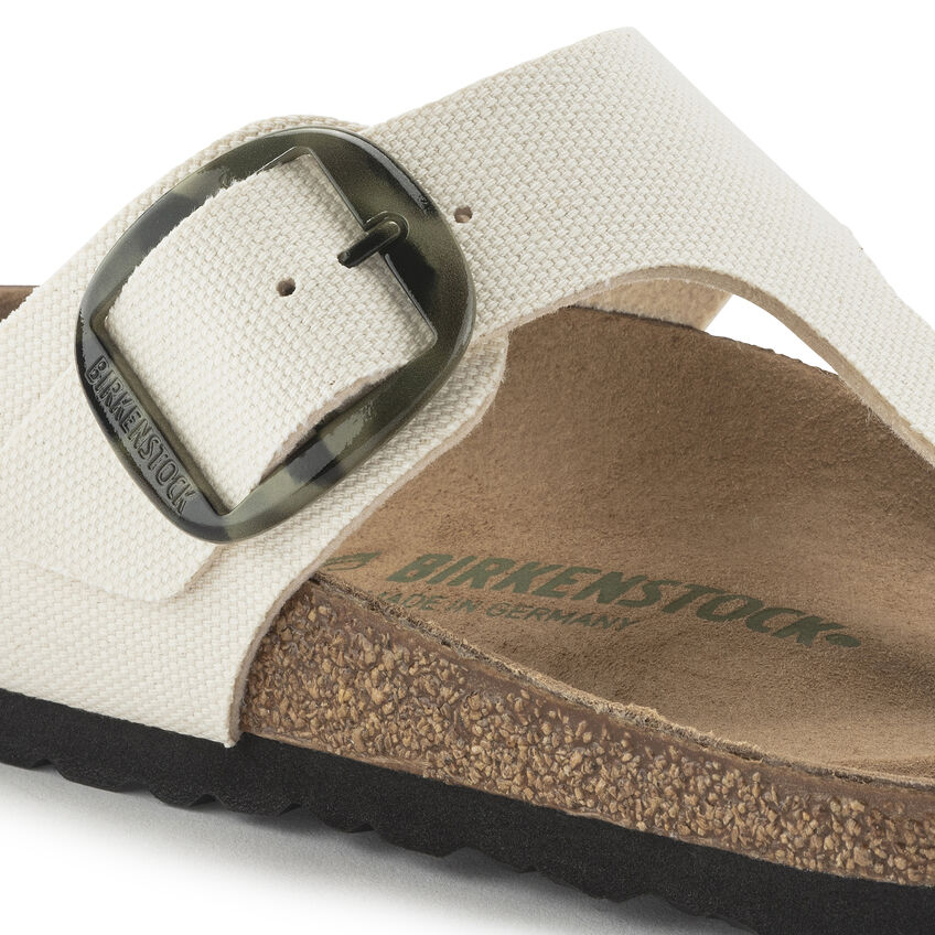 Birkenstock Gizeh Vegan Big Buckle Textile Eggshell